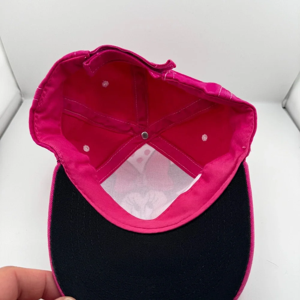 Disney Minnie Mouse Baseball Cap Kids OSFM Pink Polka Dot Good Adjustable Hat
